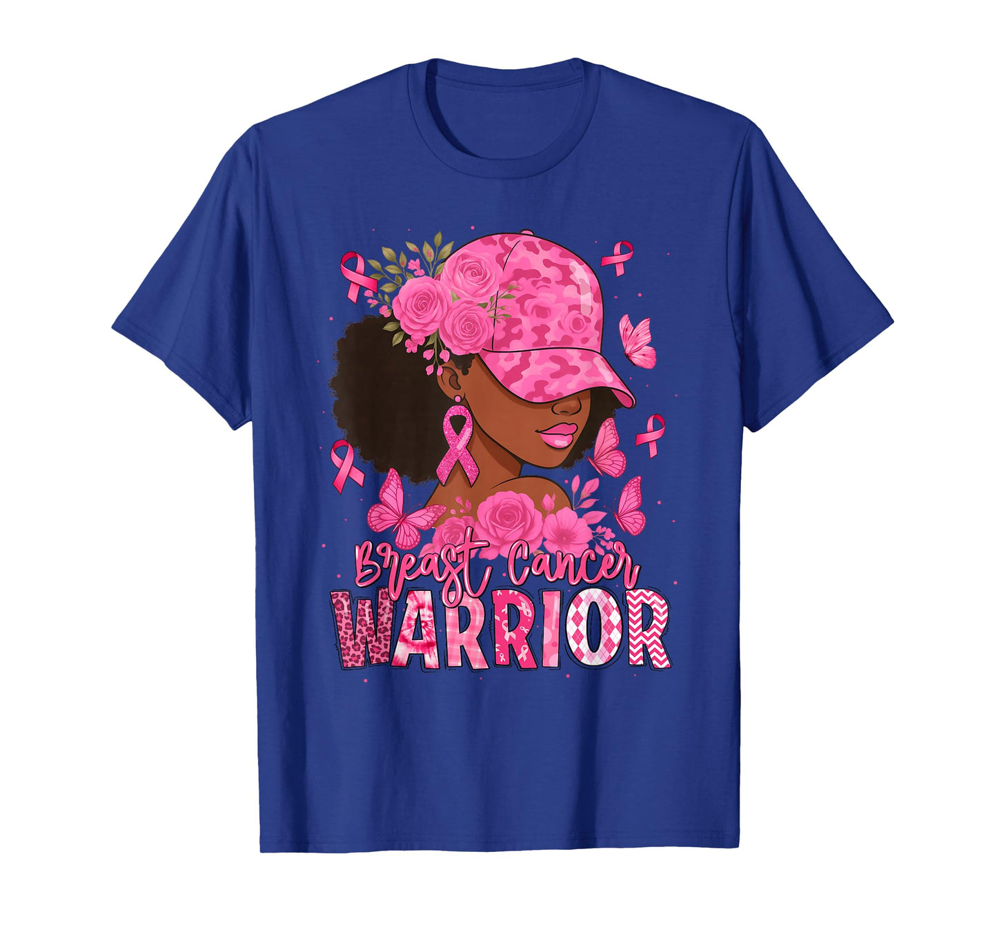 Breast Cancer Awareness Survivor Black Women Melanin Warrior T-Shirt