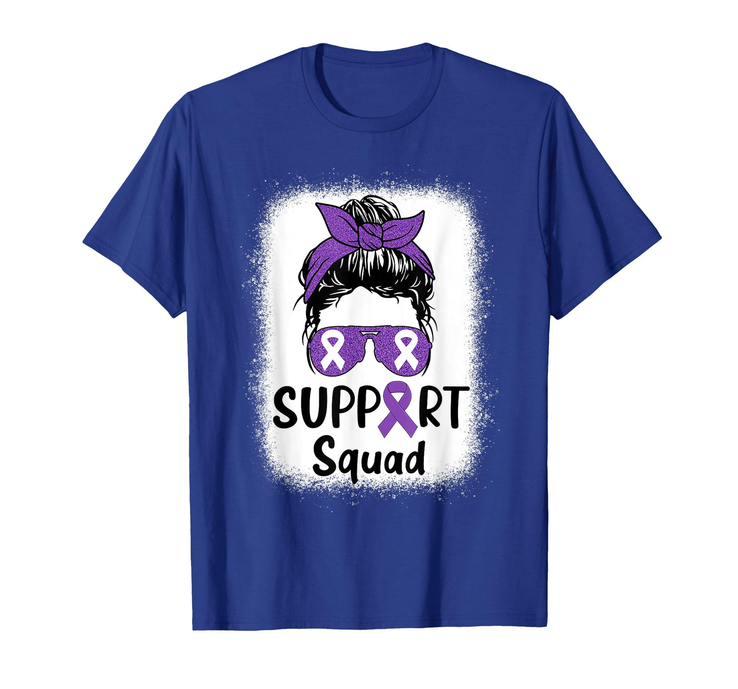 Hodgkin’s Lymphoma Awareness Support Squad Messy Bun Women T-Shirt