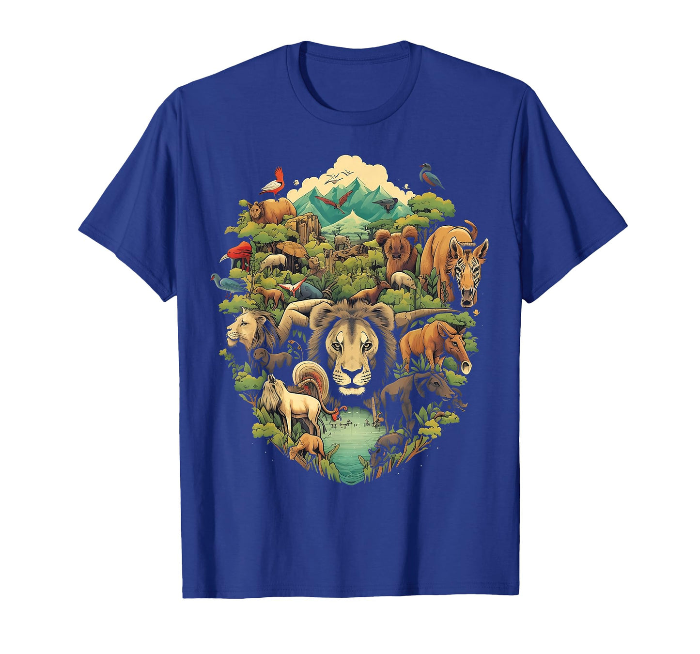 Animal Kingdom with a variety of animals in their natura T-Shirt