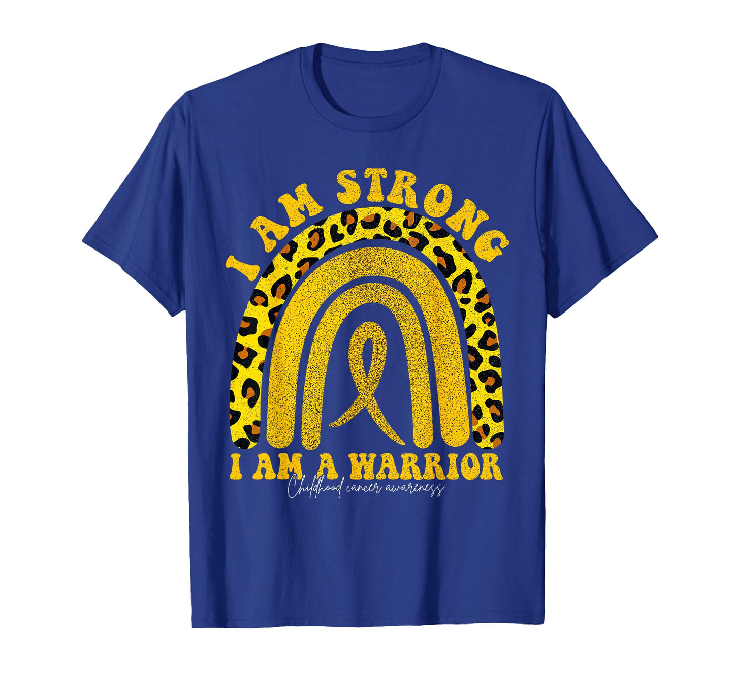 I Am Strong I Am a Warrior Childhood Cancer Awareness T-Shirt