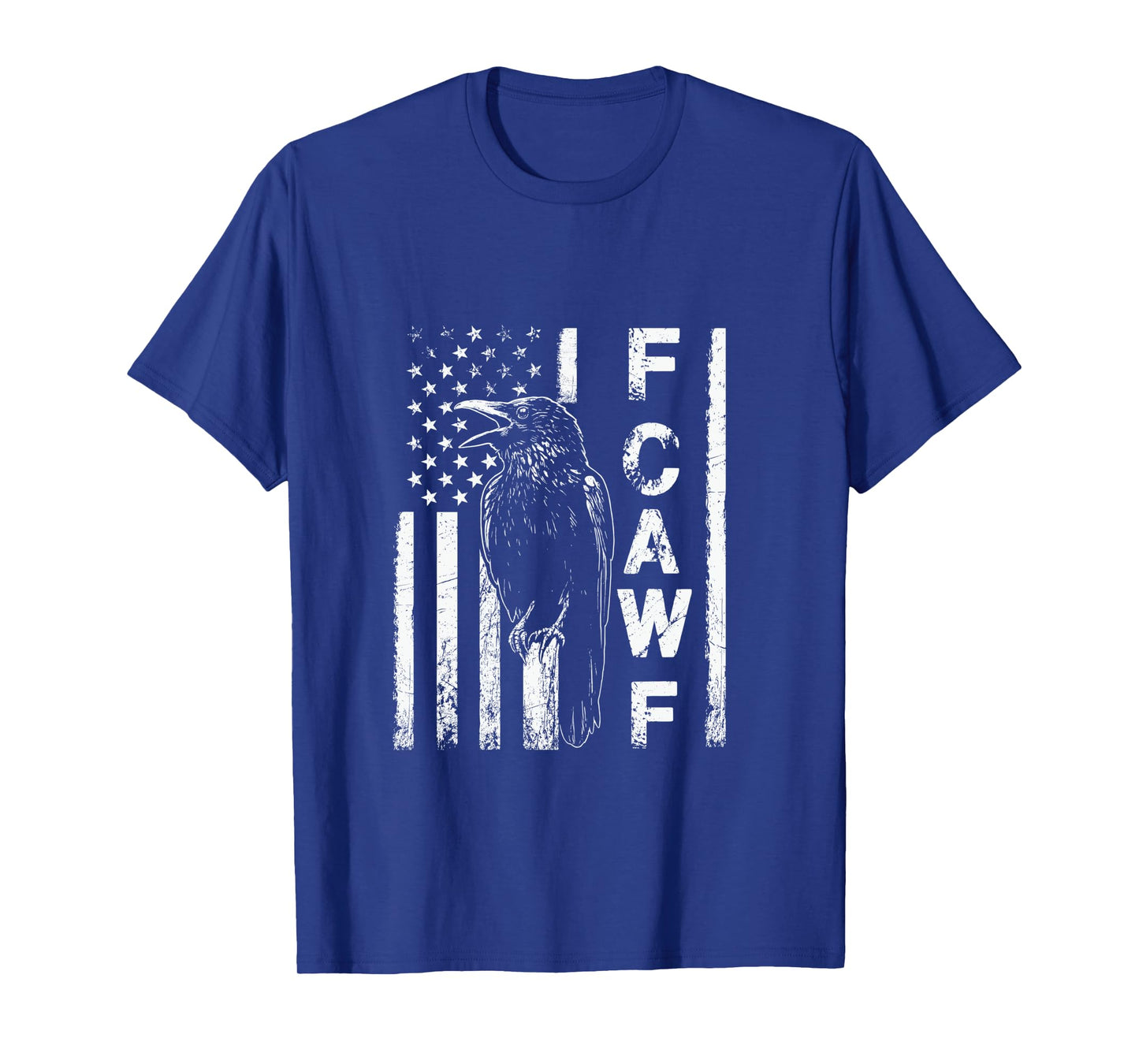 Funny F CAW F Crow with USA flag Long Sleeve T-Shirt