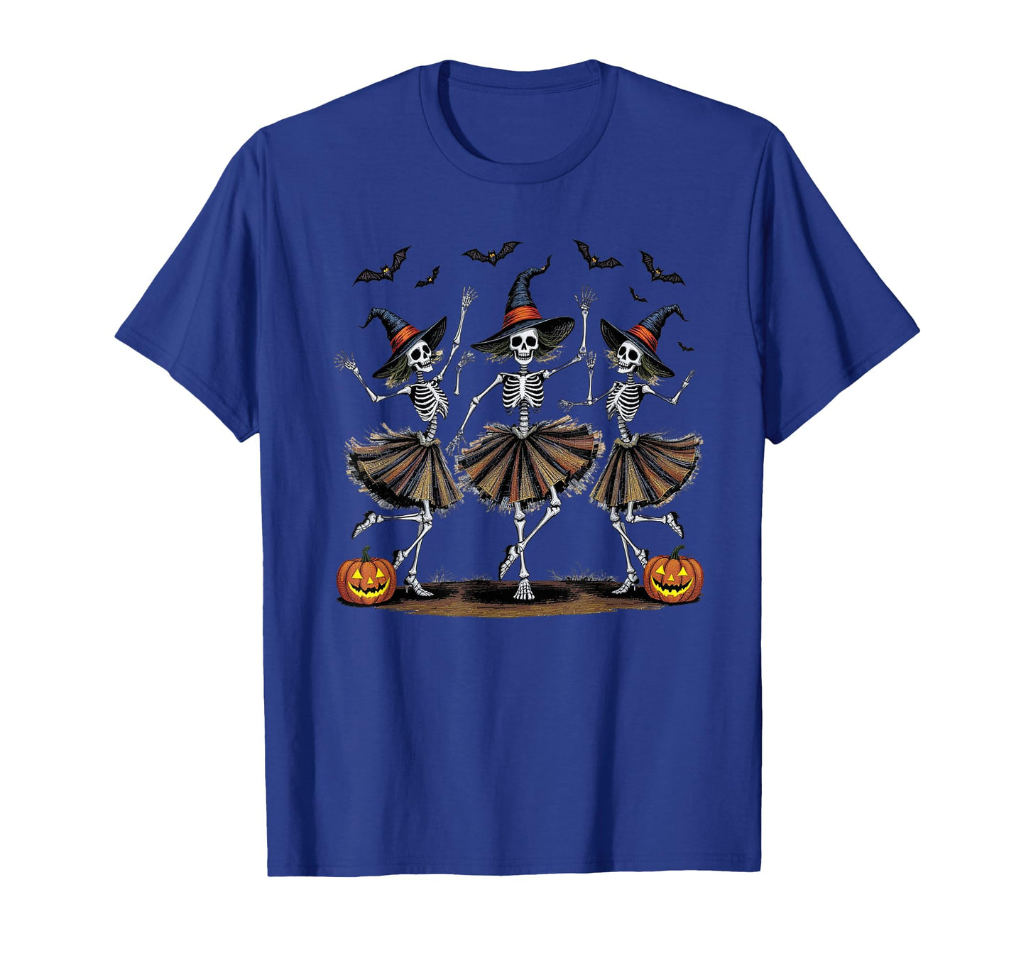 Dancing Skeleton Witches Halloween T-Shirt