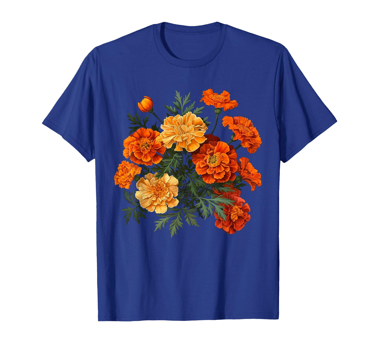 Birth Month Marigold Flower Floral Bouquet Flowers Lovers T-Shirt