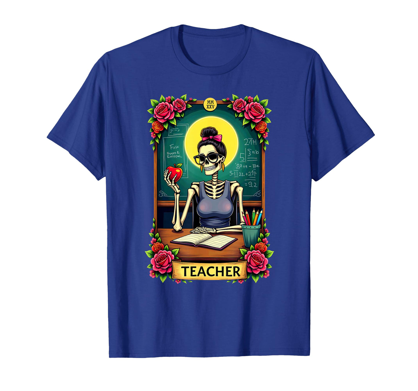 Gothic Tarot Card The Teacher Skeleton T-Shirt
