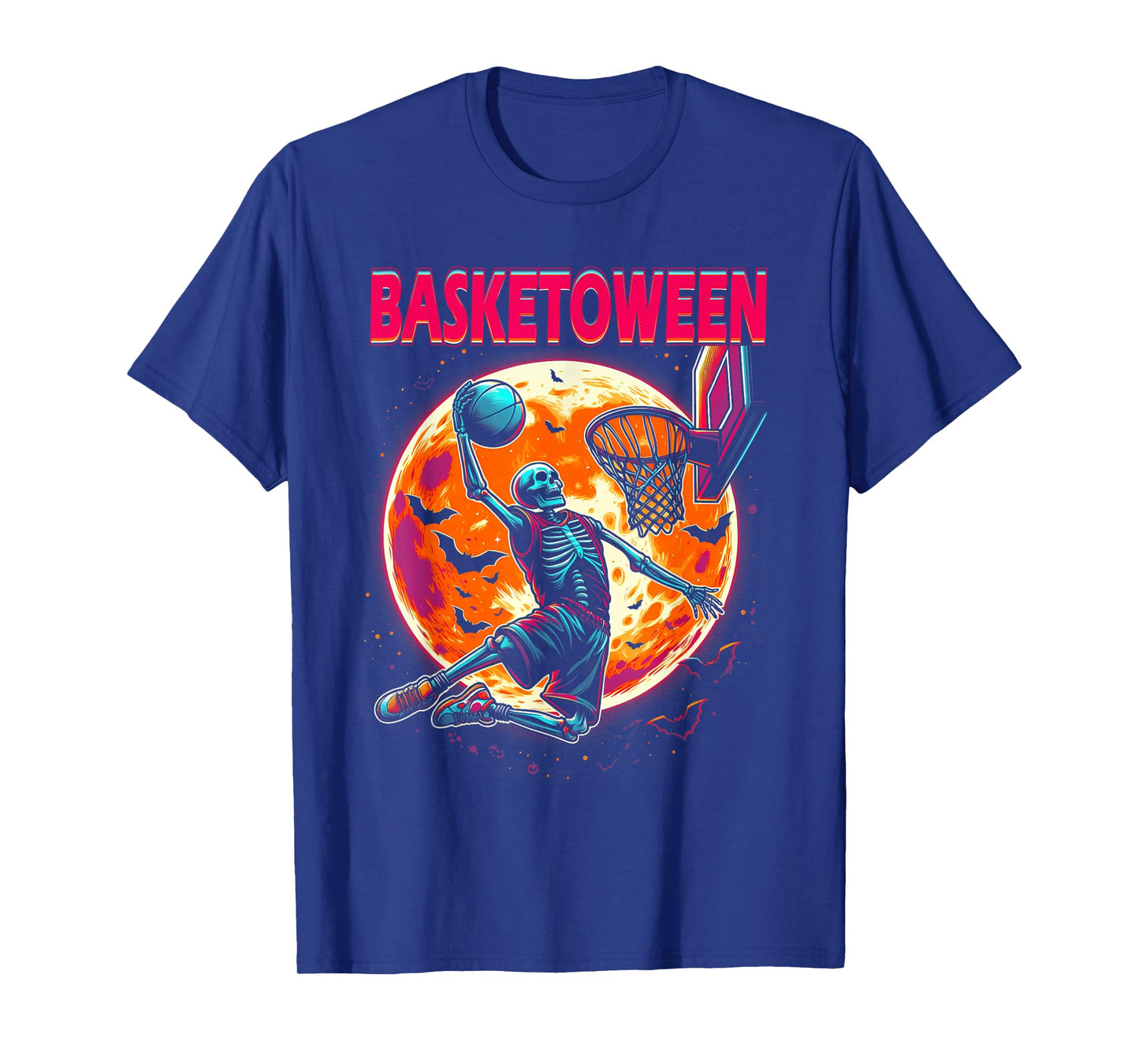 Halloween Basketball Funny Skeleton Spooky Basketball Player T-Shirt