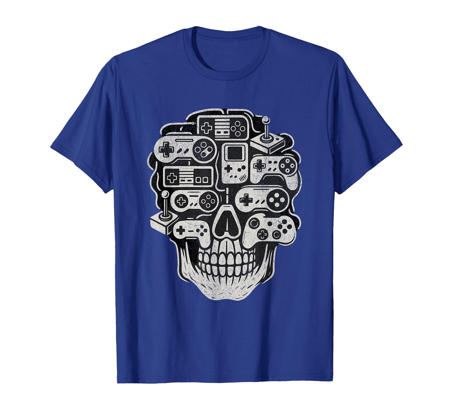 Retro Gaming Skull Spooky Gamer Halloween Boys Girls T-Shirt
