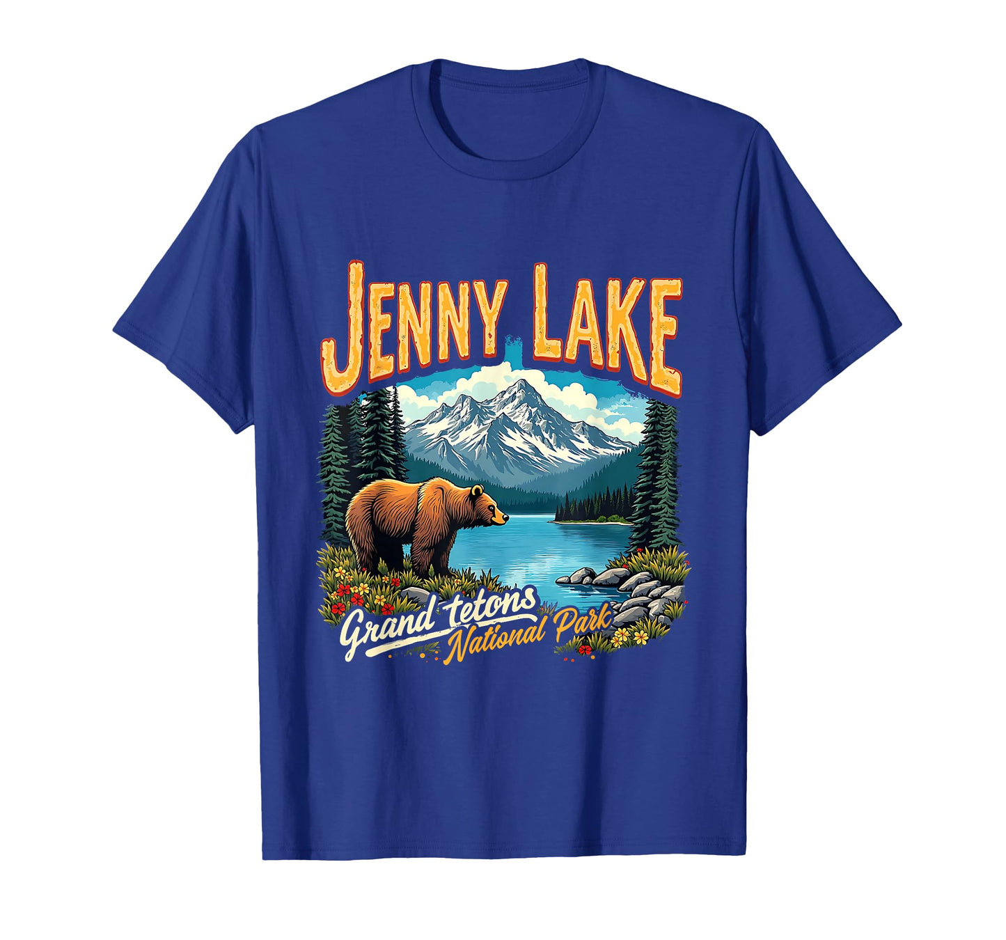 National Park Jenny Lake Vintage Trip Vacation Grand Tetons T-Shirt