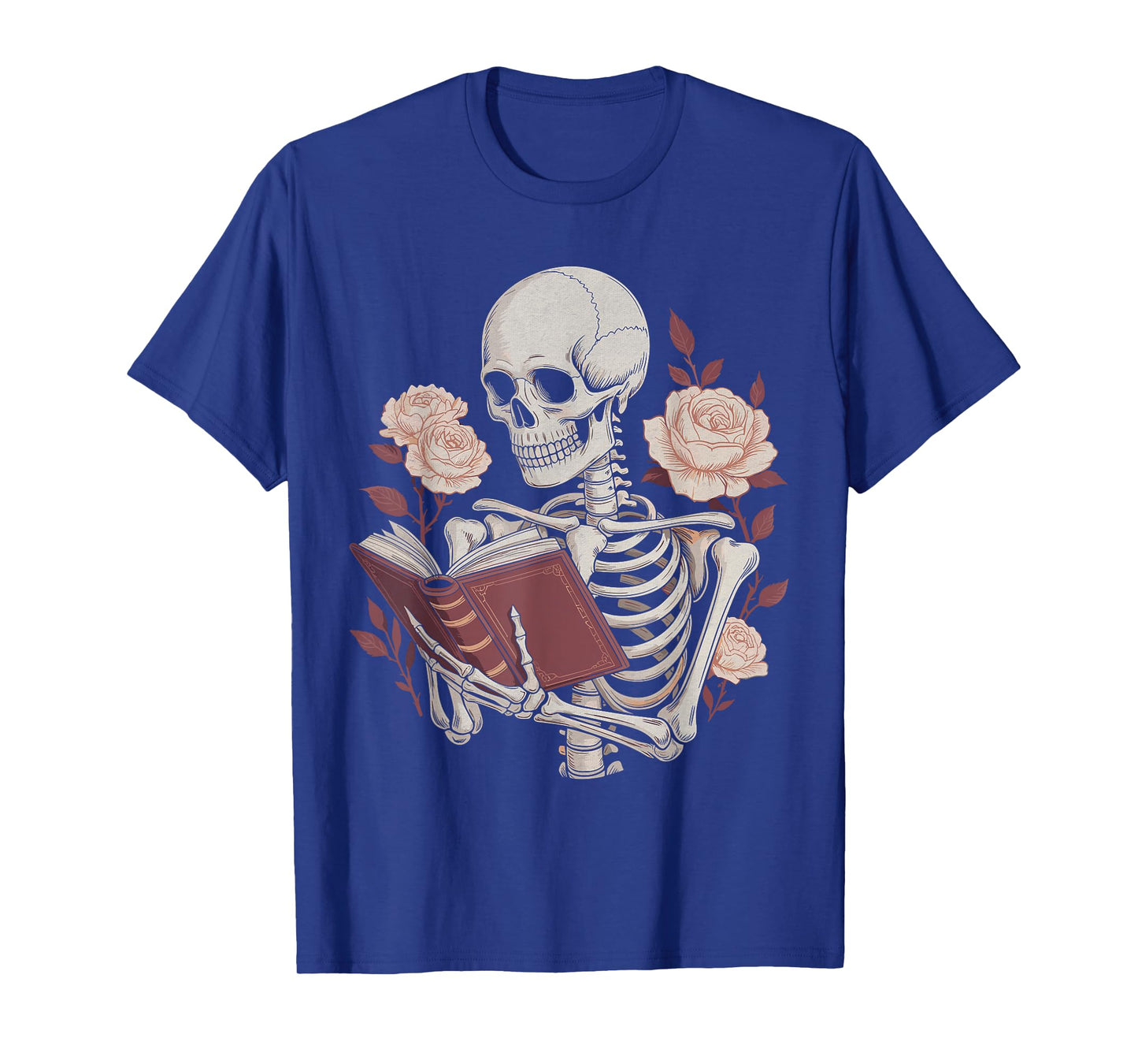 Skeleton Reading Book for Teacher Halloween Book Lover T-Shirt