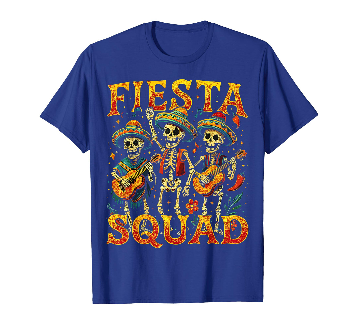 Fiesta Squad Skeleton Cinco de Mayo Mexican T-Shirt