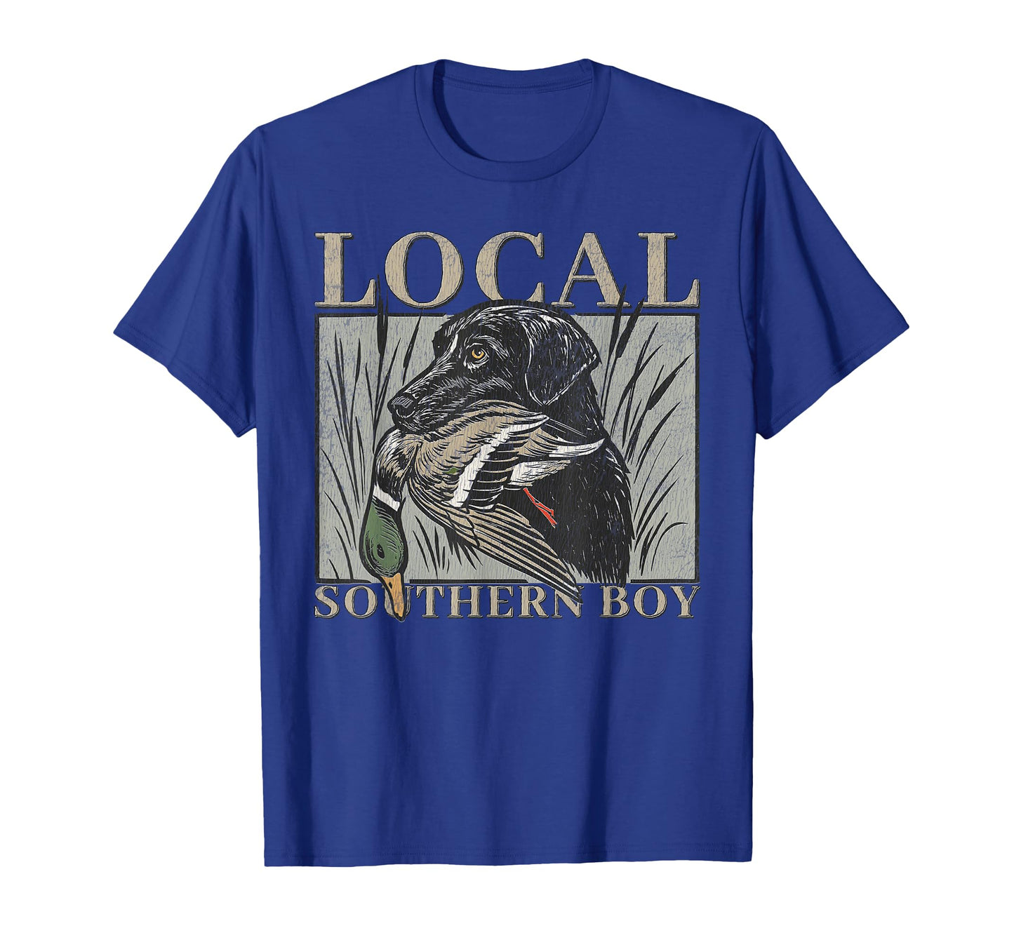 Local Southern Boy Duck Hunting Black Lab Outdoor Vintage T-Shirt
