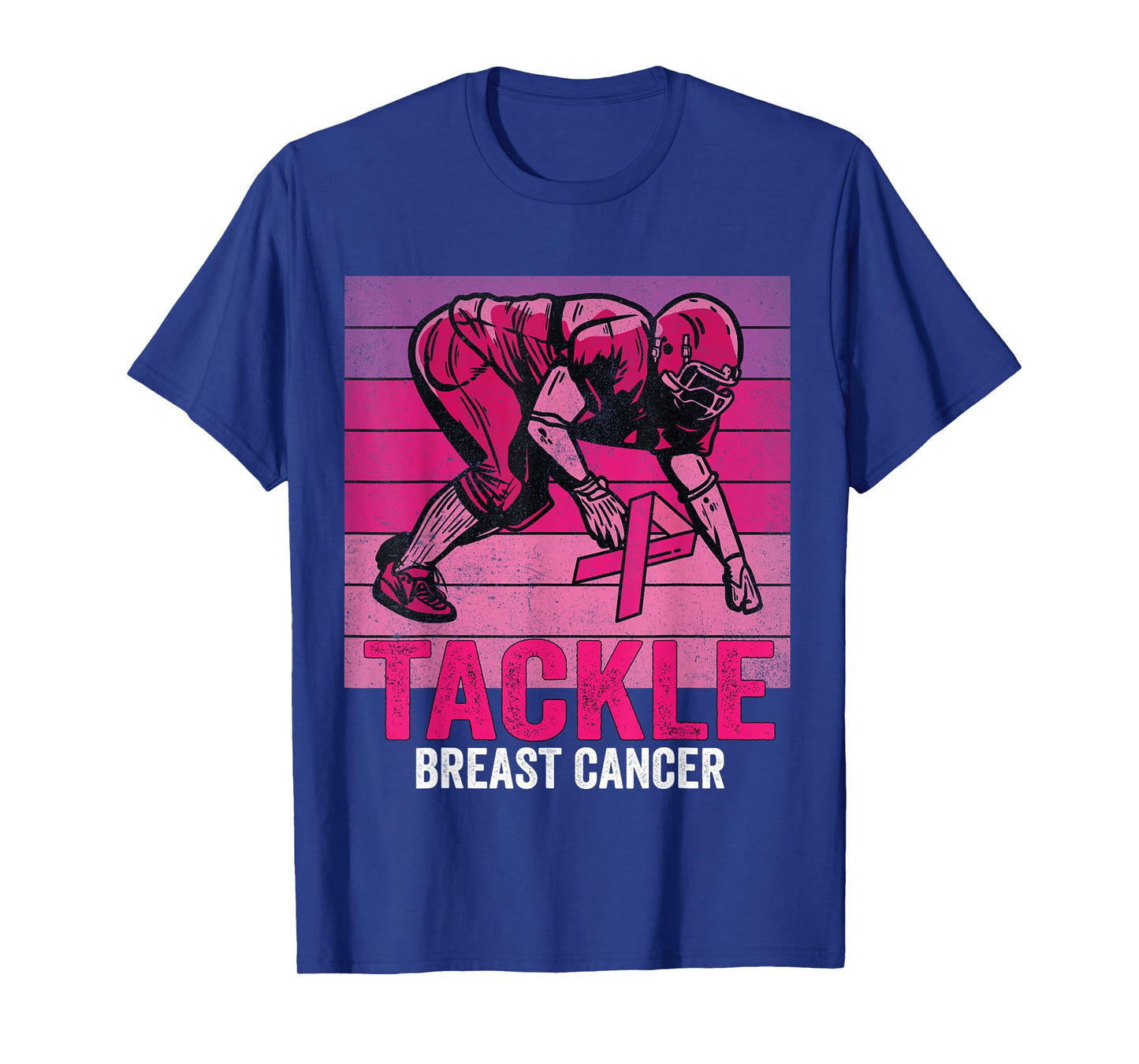 Tackle Breast Cancer Awareness Football Breast Cancer Design T-Shirt