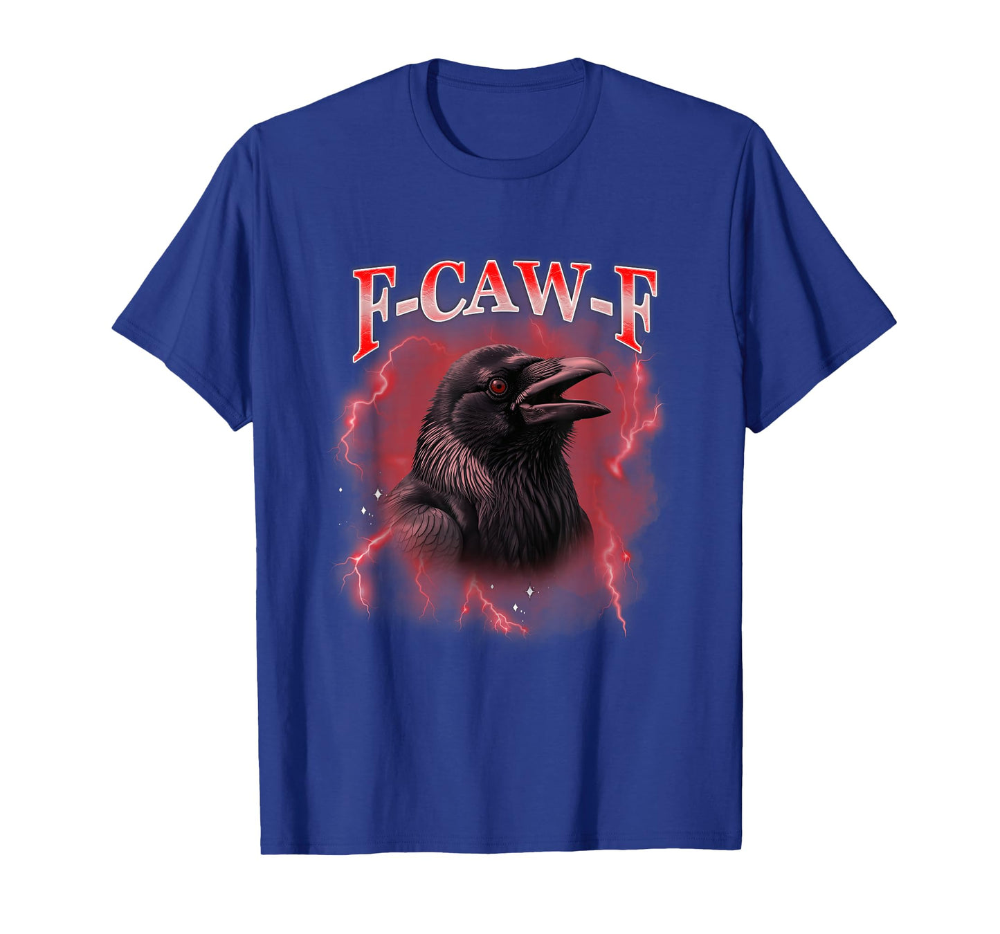 F-Caw-F Black Crow Blackbird FCAWF Vintage Bootleg T-Shirt