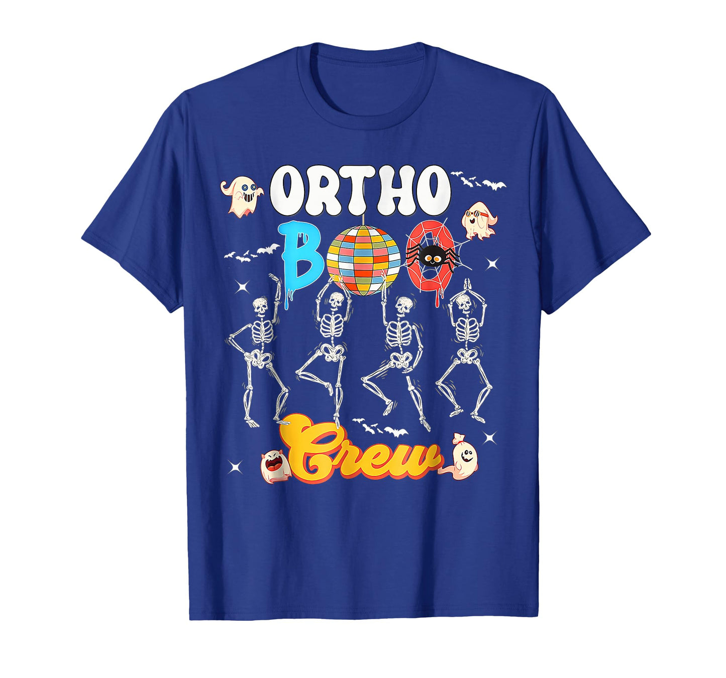 Ortho Orthopedic Halloween Boo Crew Skeleton Dancing Nurse T-Shirt