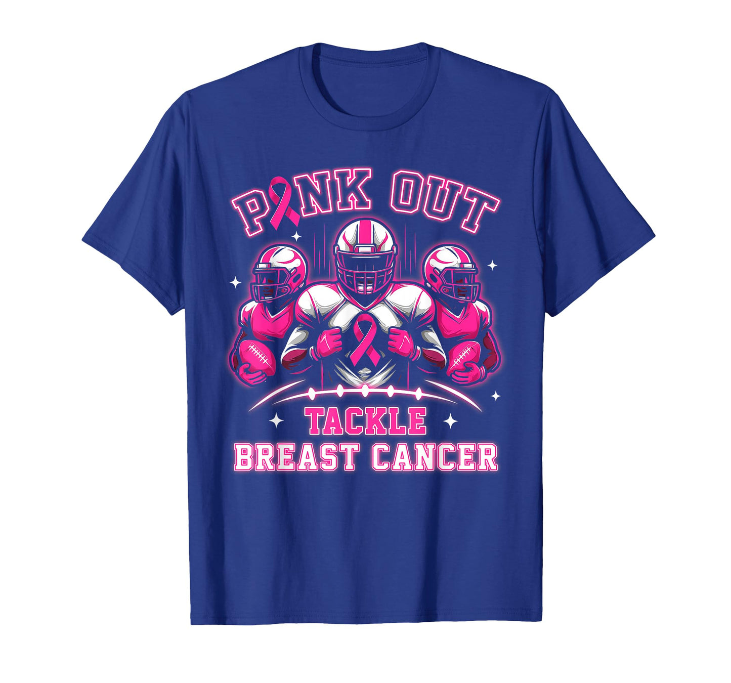 Pink Out Tackle Breast Cancer Awareness American Football T-Shirt