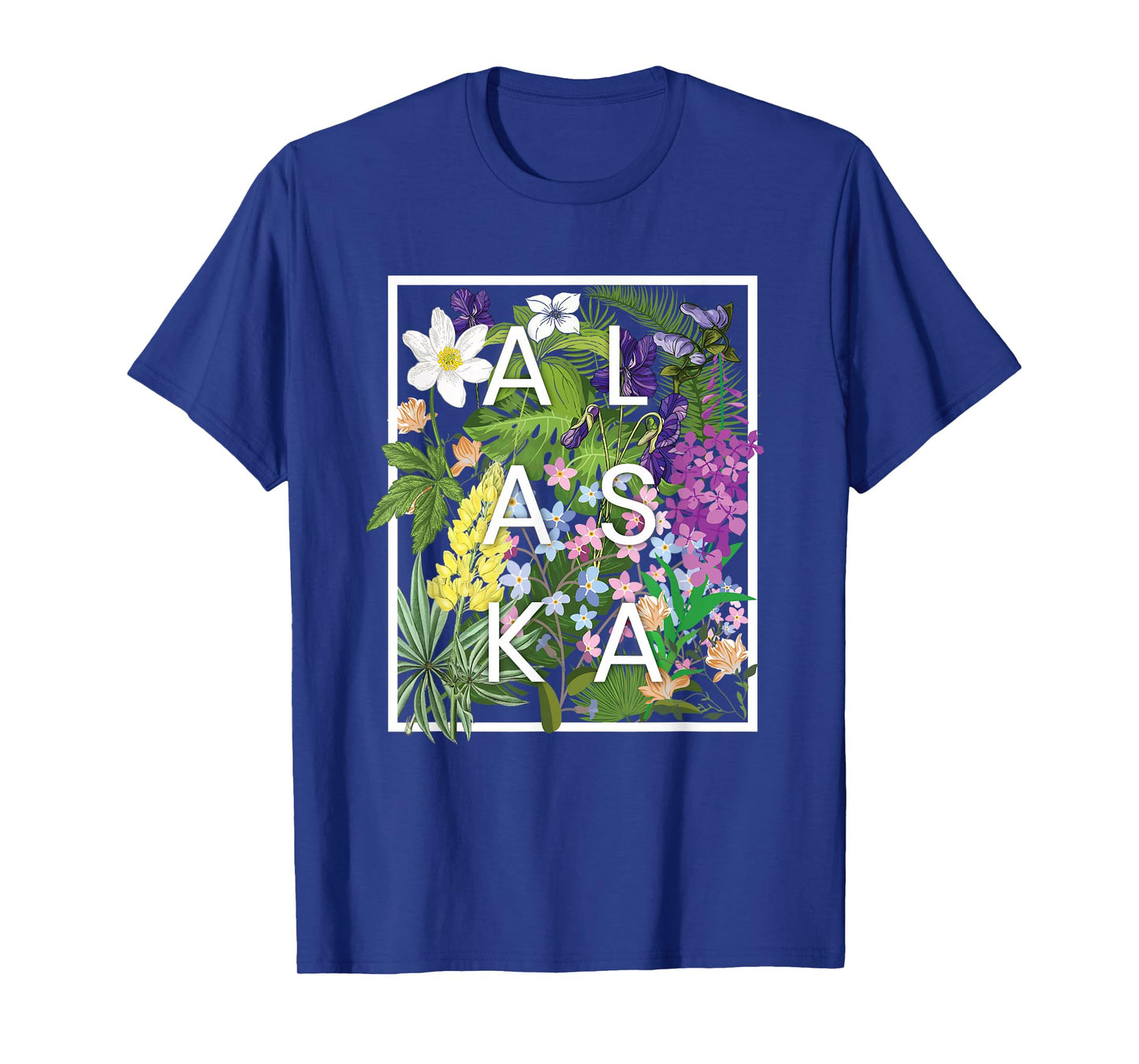 Flowers of Alaska Word Art - Alaskan Pride T-Shirt