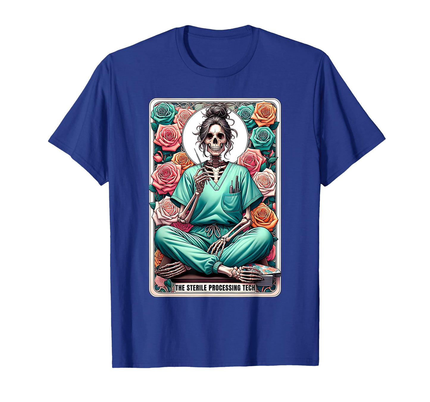The Sterile Processing Tech Tarot Card Skeleton SPD Tech T-Shirt