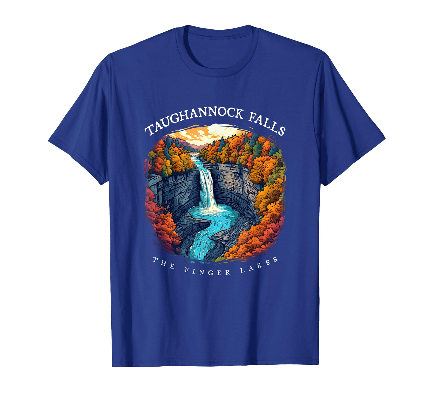 Taughannock Falls Finger Lakes Hiking Aerial Autumn View T-Shirt