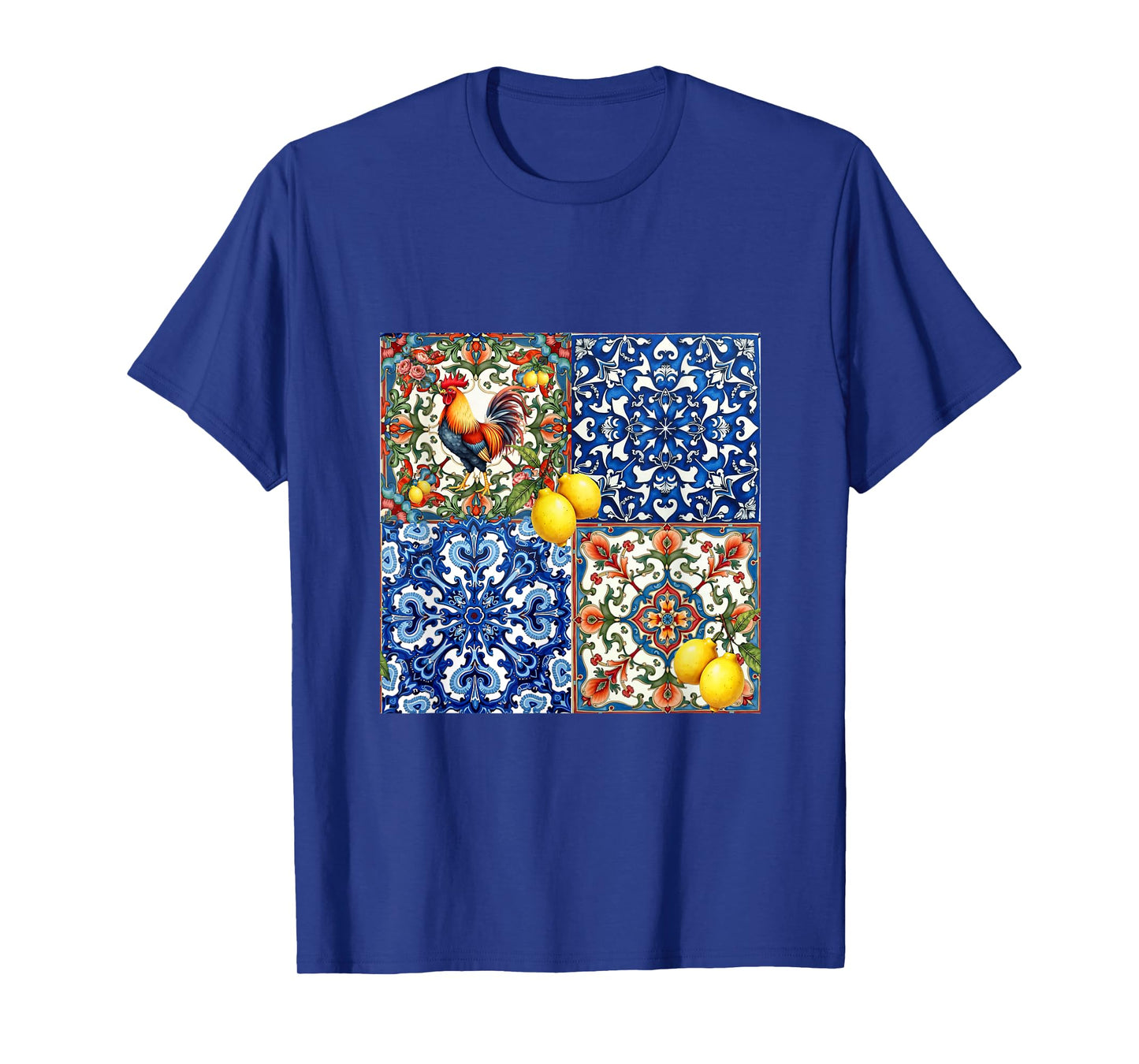 Rooster bird, Italian style,citrus,lemon,folklore pattern T-Shirt