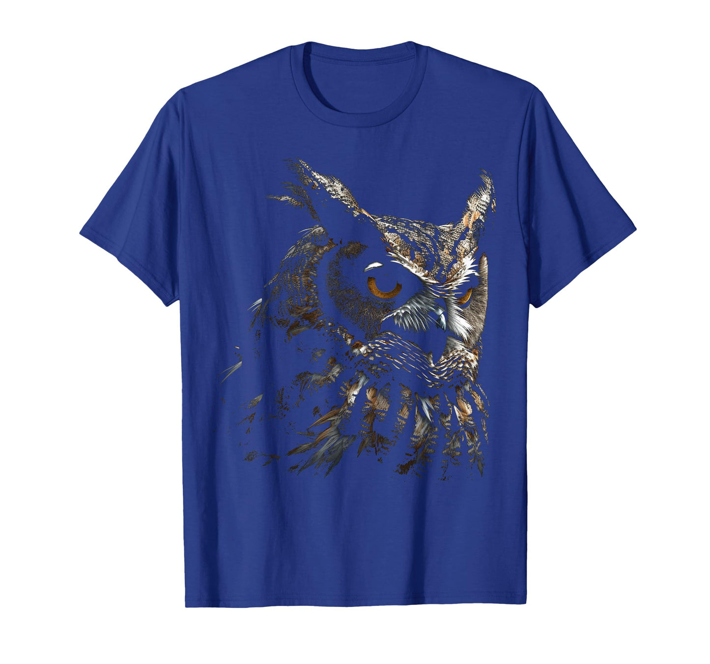 Owl Portrait Artwork | Animal Motif Owl T-Shirt