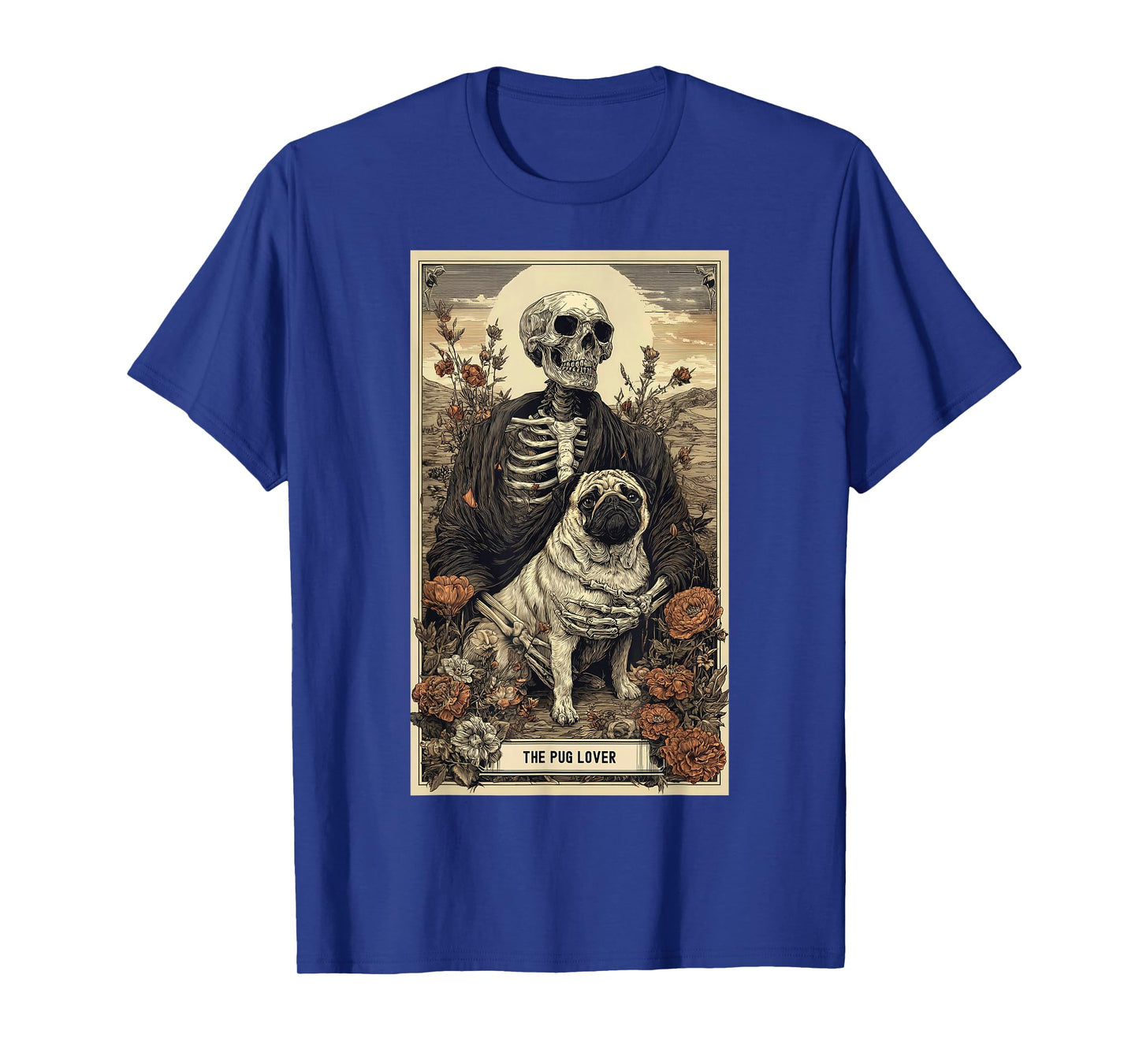 Pug Lover Tarot Card Dad Mom Easy Last Minute Halloween Idea T-Shirt