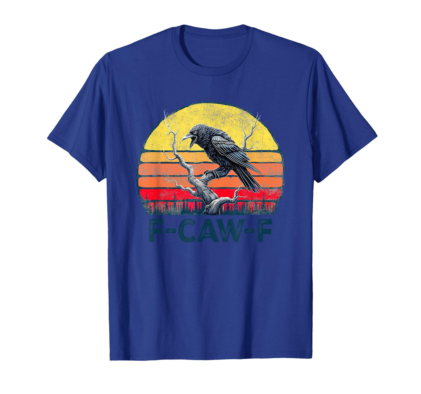 F-Caw-F Funny Raven Crow Vintage Gothic Bird Pun T-Shirt