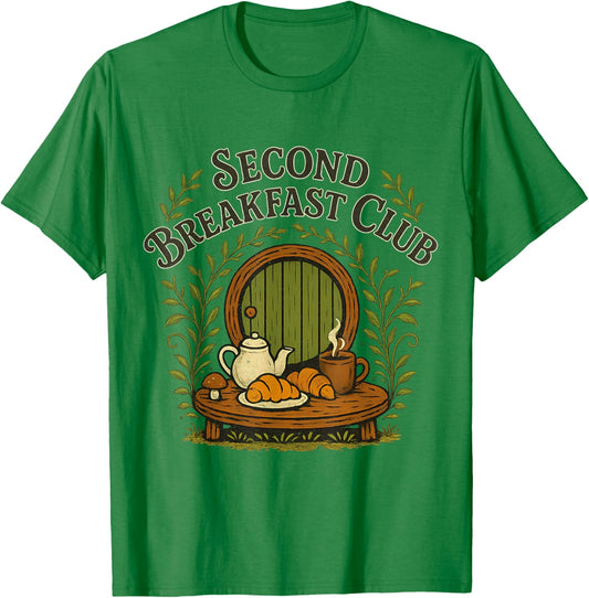 Second Breakfast Club Retro Cottagecore Brunch Bakery Lovers T-Shirt - T-Shirt | Irish Green