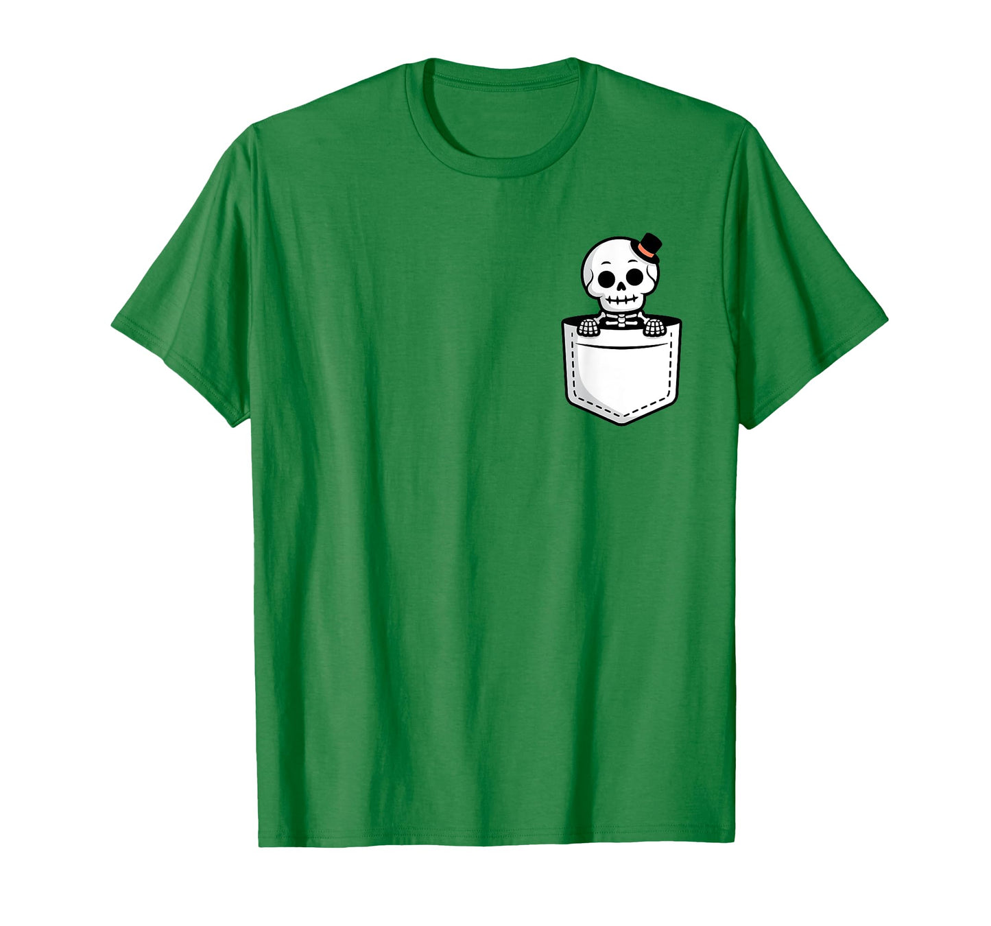 Halloween Skeleton Costume Pocket Men Women Kids Boys Girls T-Shirt