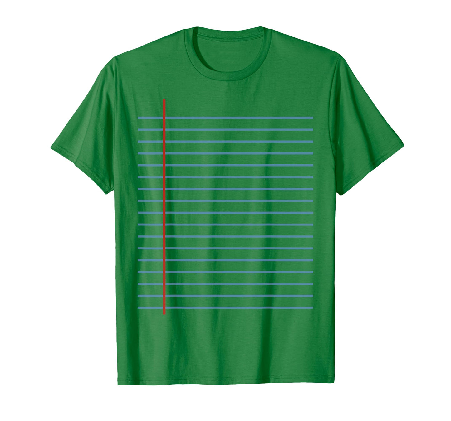 Lined Paper Notebook Funny School Student Costume Easy DIY T-Shirt