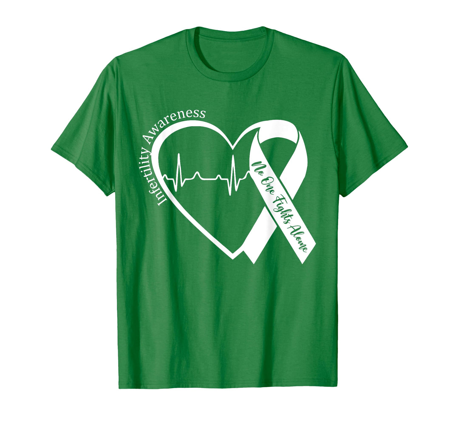Infertility Awareness Heart Orange Ribbon IVF Transfer Day T-Shirt