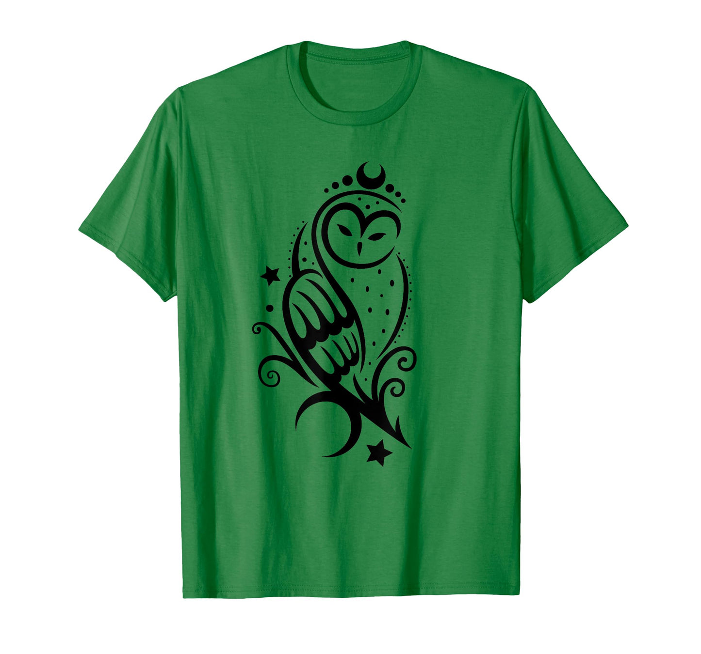 Tattoo Owl with Stars and Moon - Snow Owl Barn Owl T-Shirt