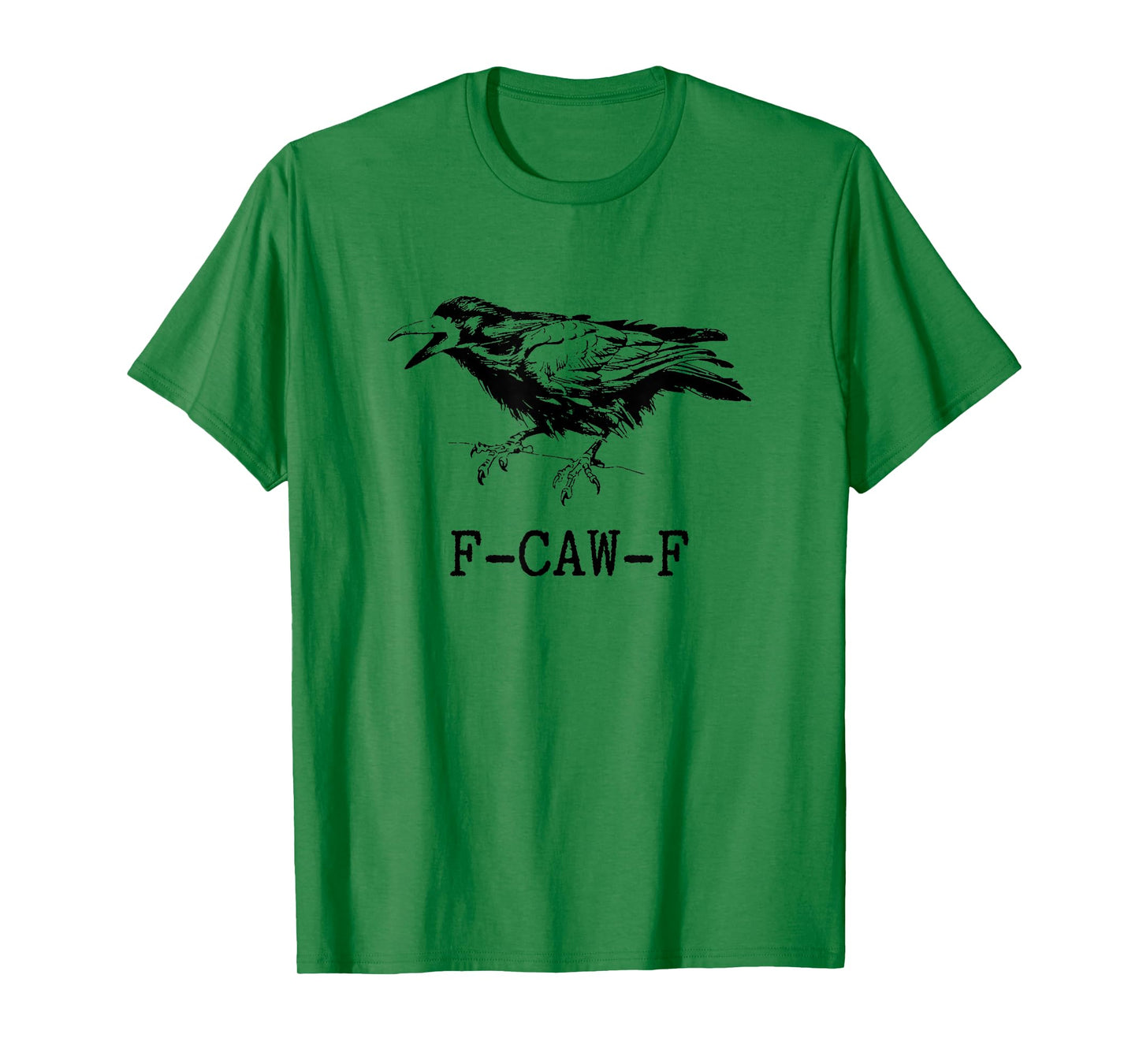 Vintage F-Caw-F Black Bird Pun Black FCAWF Crow T-Shirt
