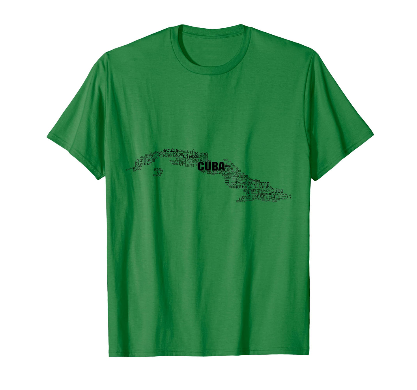 Cuba Map, Cuba in world languages T-Shirt