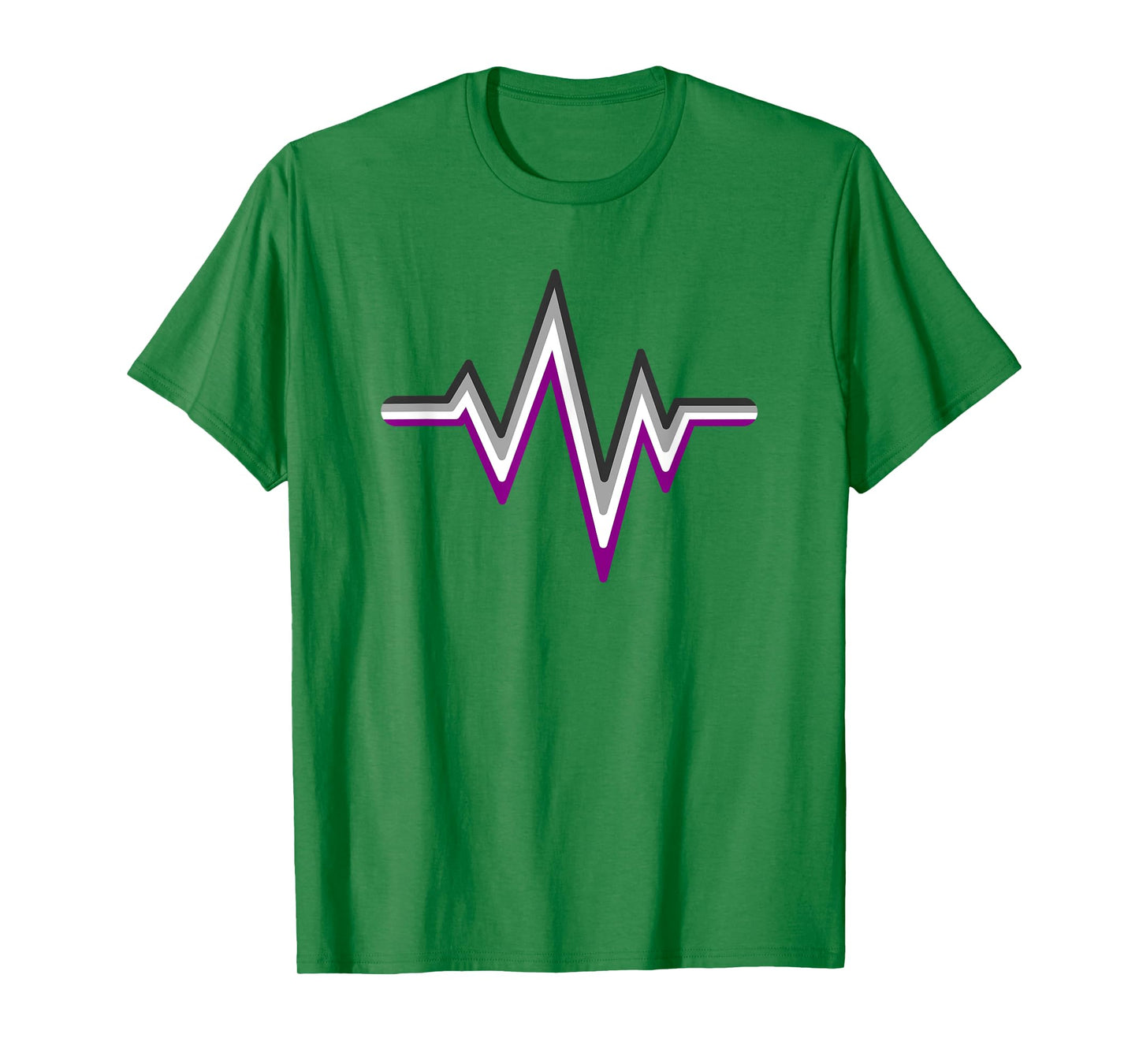 Asexual Heartbeat Ace Flag Colors Asexuality Pride Nurse T-Shirt