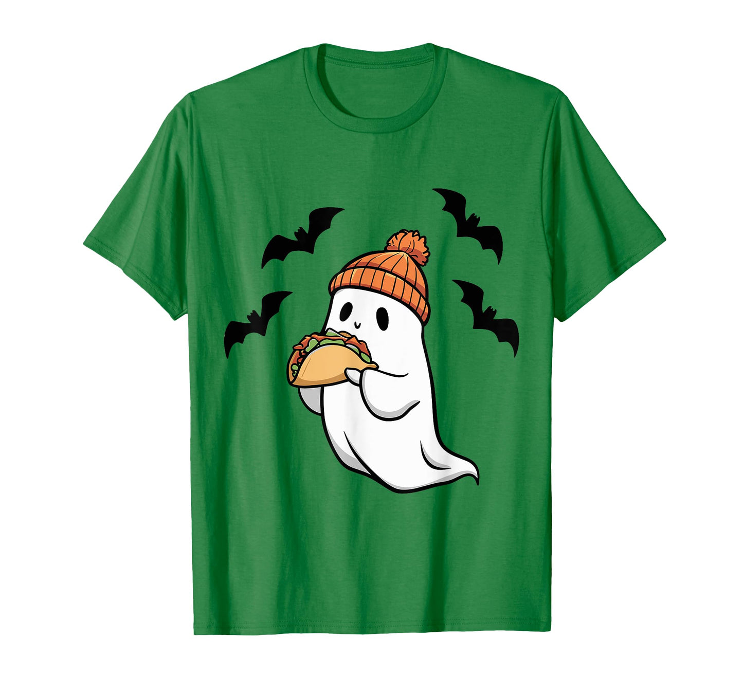 Funny Ghost Eating Tacos Spooky Taco Halloween Food Costume T-Shirt