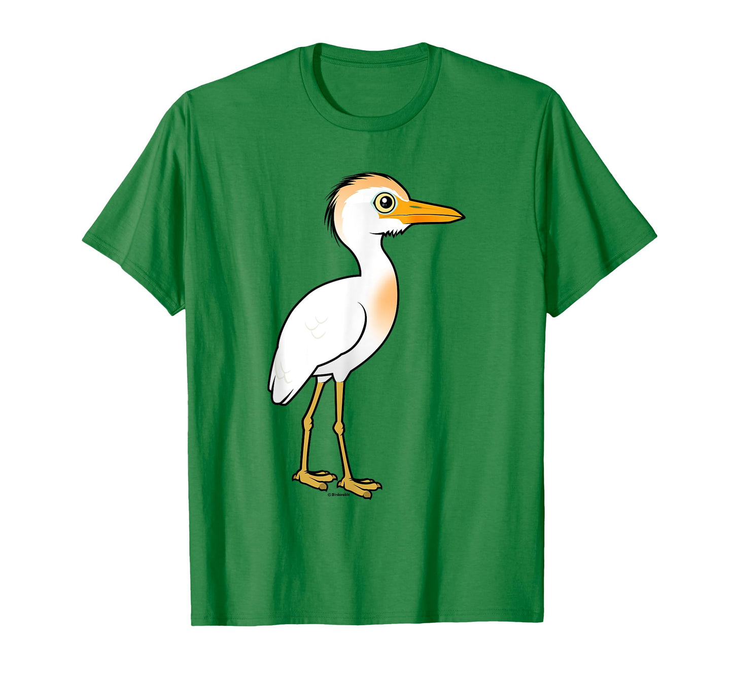 Impossibly Cute Cattle Egret | Birdorable Cartoon Bird T-Shirt