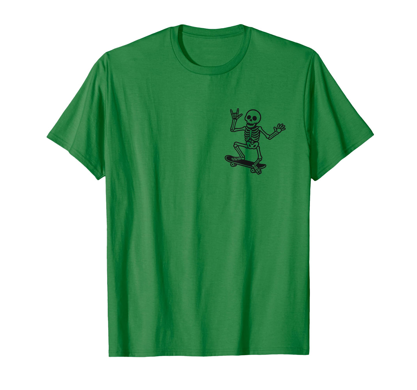 Skateboard Halloween Party Skeletons Spooky Simple Skater T-Shirt