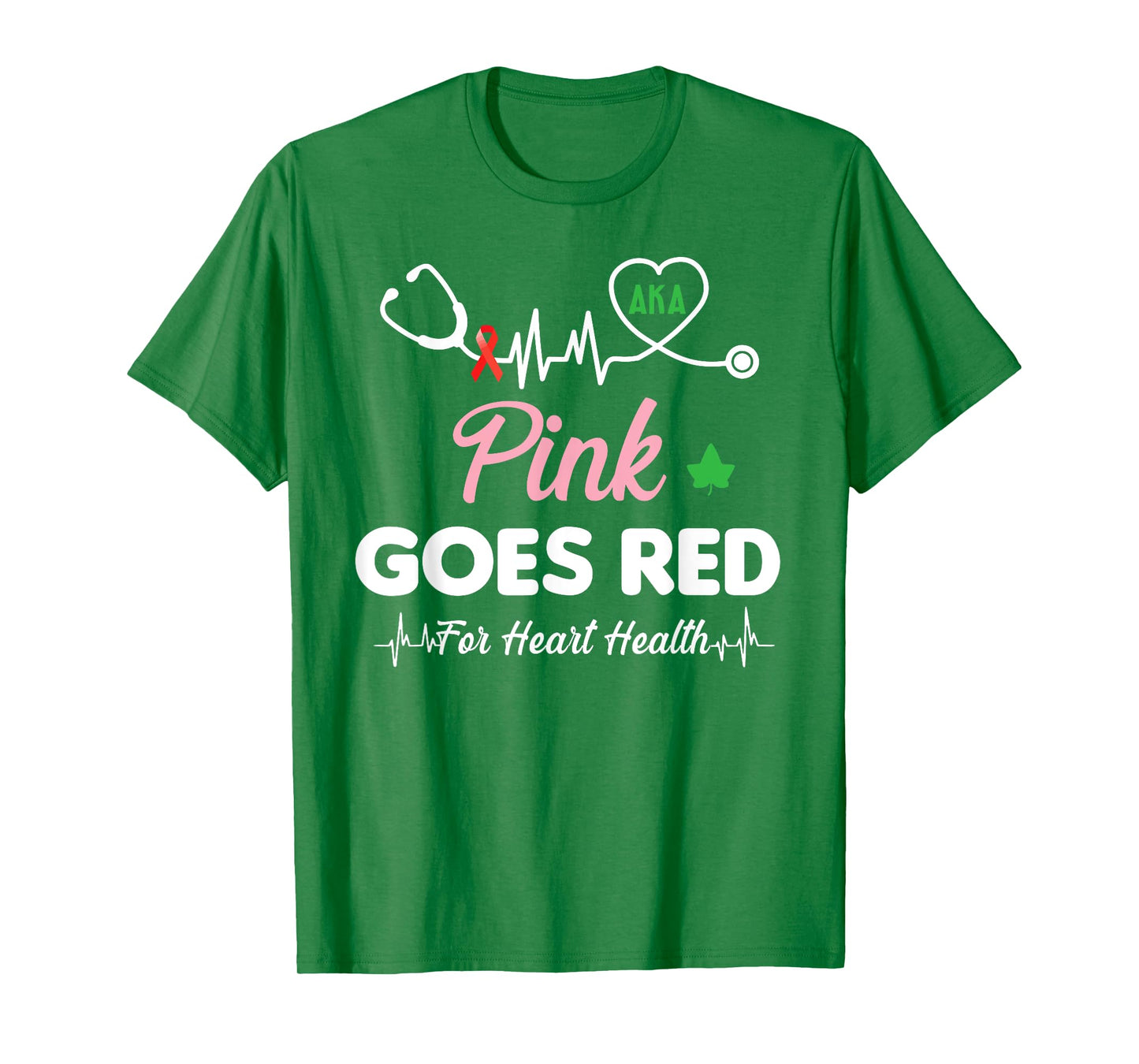 Women Costume AKA Pink Goes Red For Heart Health Awareness T-Shirt