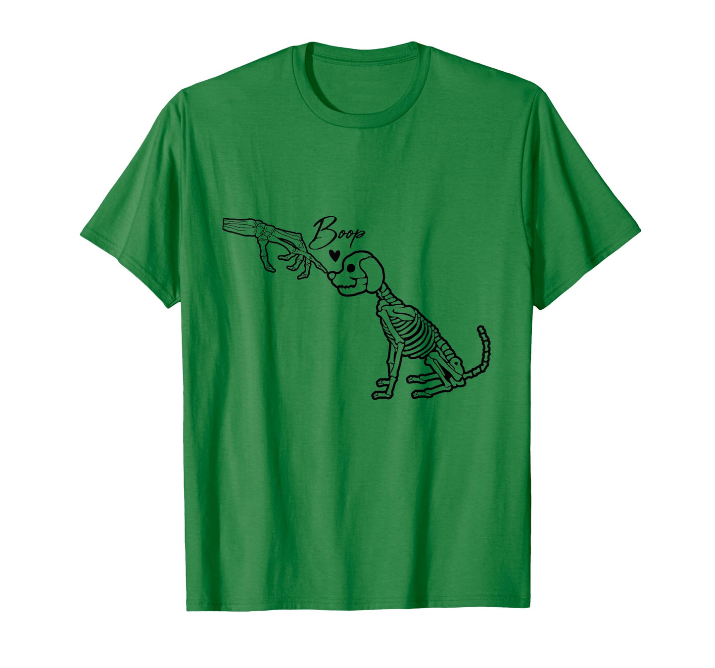 Skeleton Hand Boop Skeleton Dog Halloween Pet Love Men Women T-Shirt