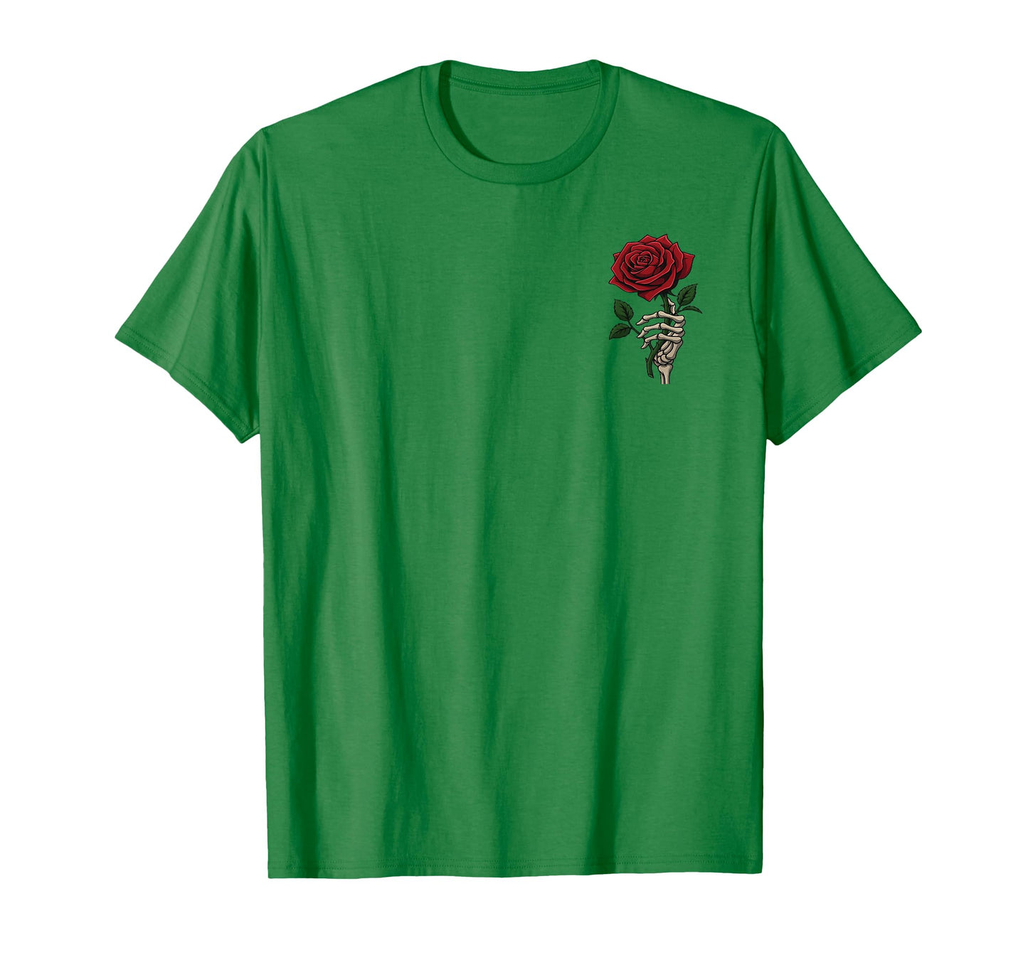 Skeleton Hand Holding Rose | Aesthetic Red Flower T-Shirt