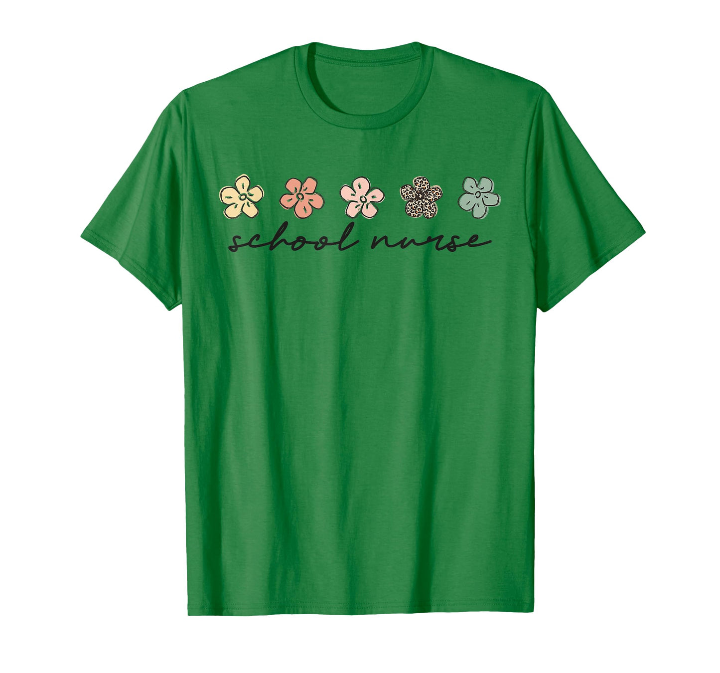 Cute leopard print School Nurse Appreciation nursing T-Shirt