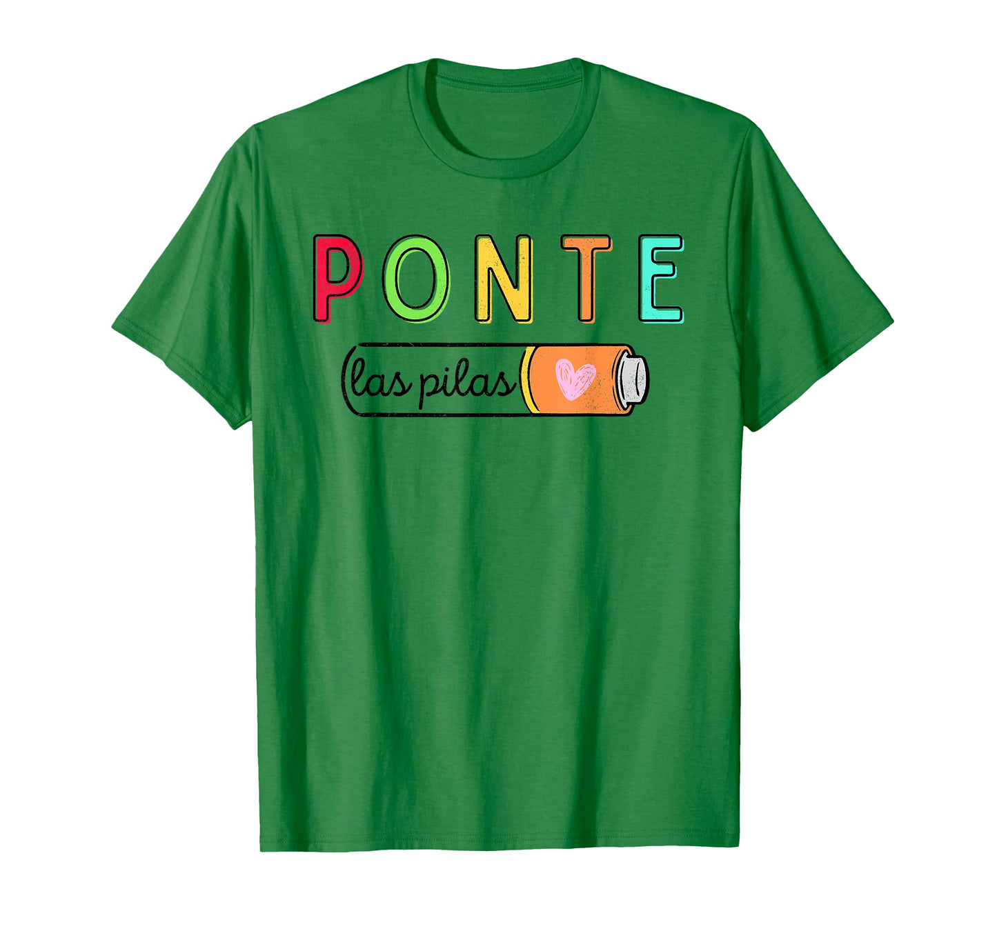 Ponte Las Pilas Spanish Teacher Maestra de Espanol Bilingual T-Shirt