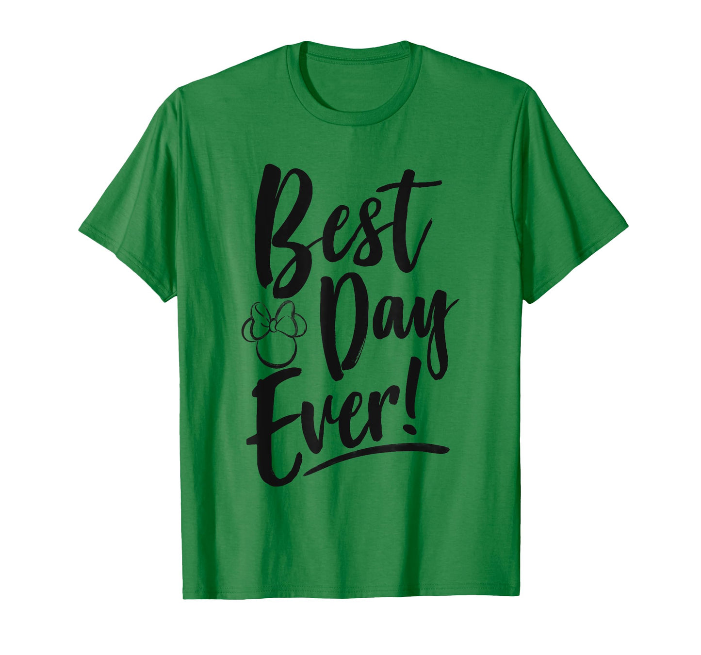 Disney Minnie Mouse Best Day Ever! Small Head Outline T-Shirt