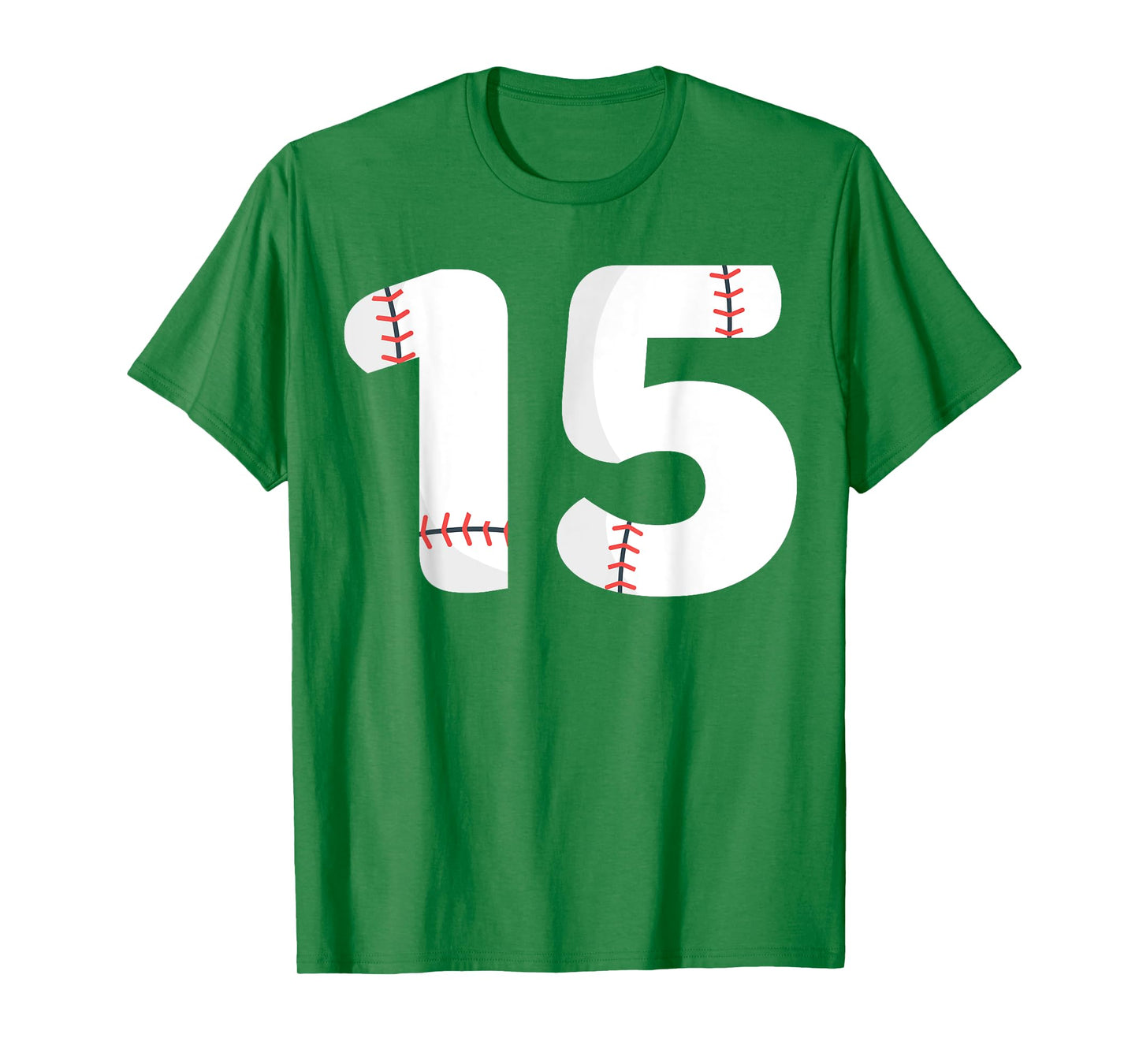 Number #15 BASEBALL Team Shirt - 15 Pitcher Batter Tee T-Shirt