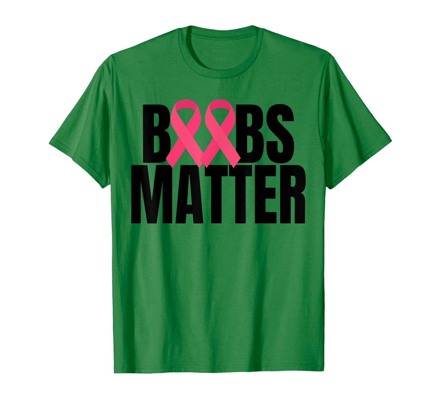 Boobs Matter Pink Ribbon Breast Cancer Awareness T-Shirt