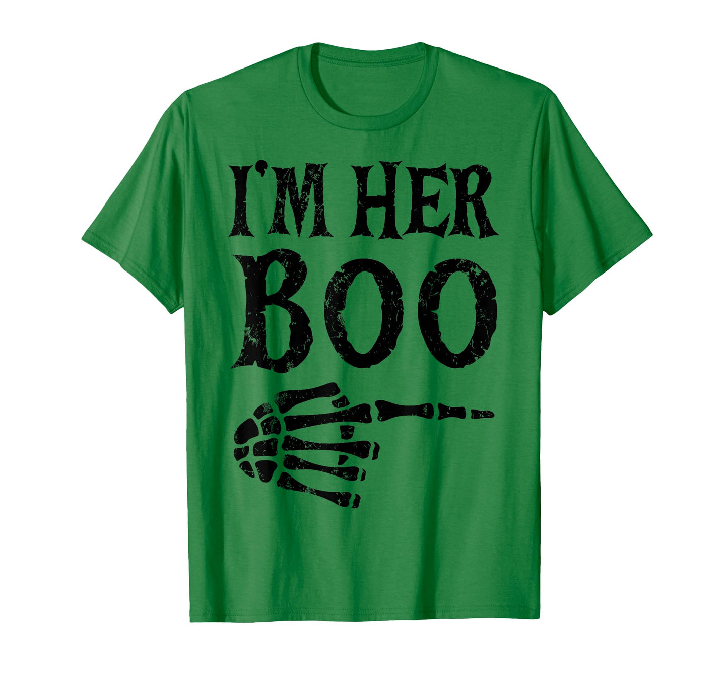Im Her Boo Im His Ghoul Funny Halloween Couple Skeleton Hand T-Shirt