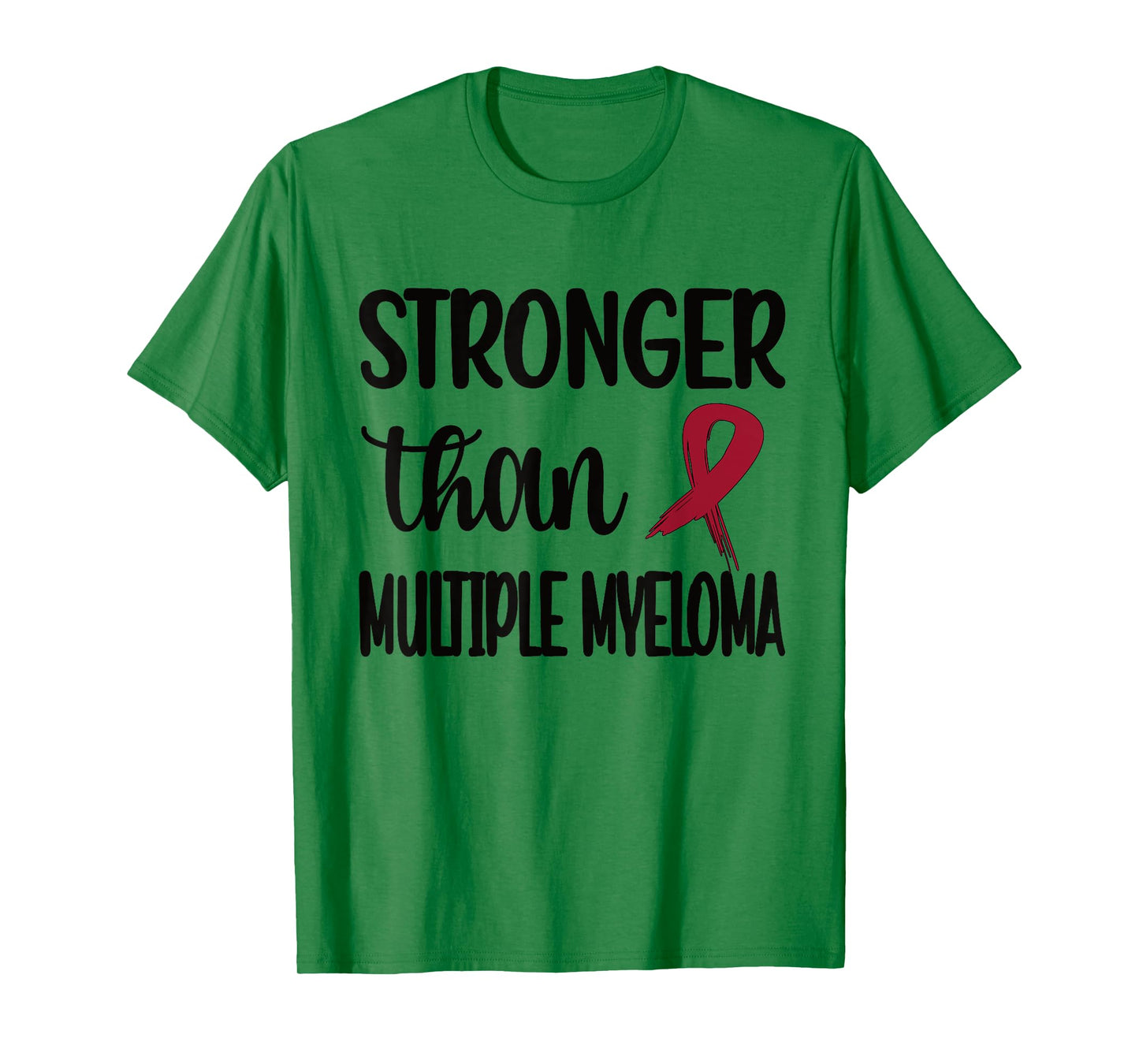 Stronger Than Multiple Myeloma Warrior Burgundy Ribbon T-Shirt