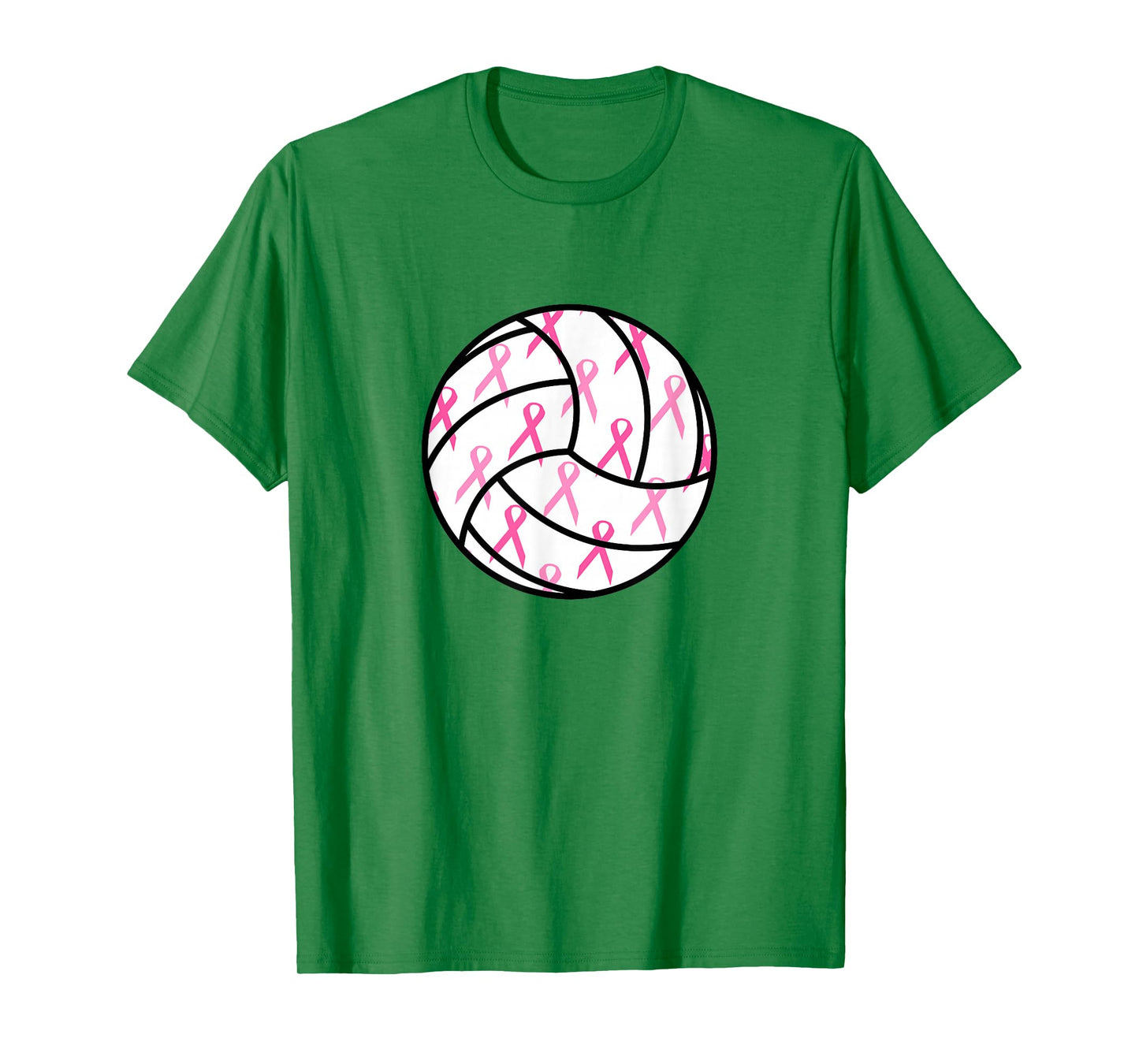 Volleyball Breast Cancer Awareness Pink Ribbon Teens Women T-Shirt