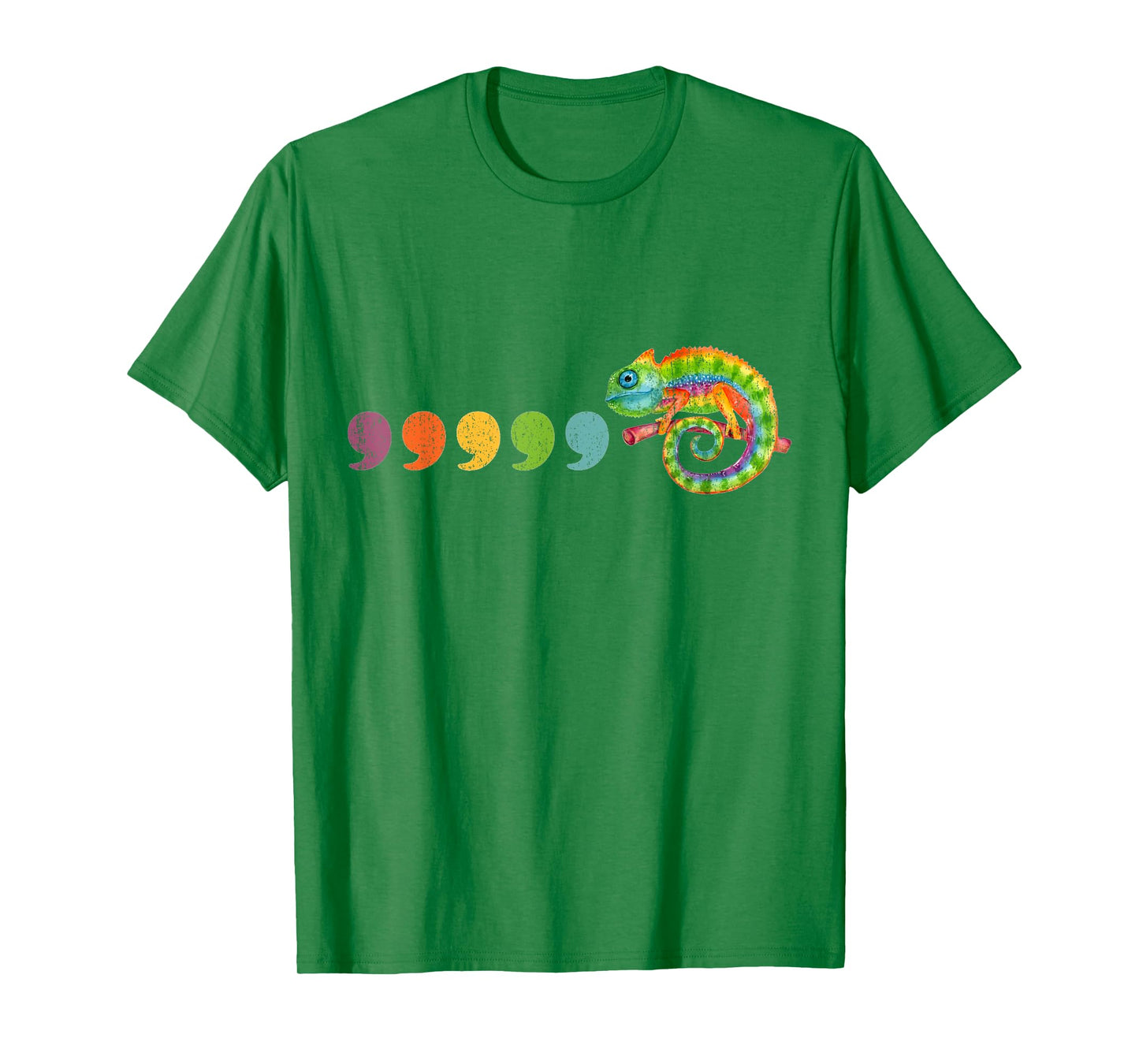 Comma comma chameleon Tee English teacher t Grammar T-Shirt