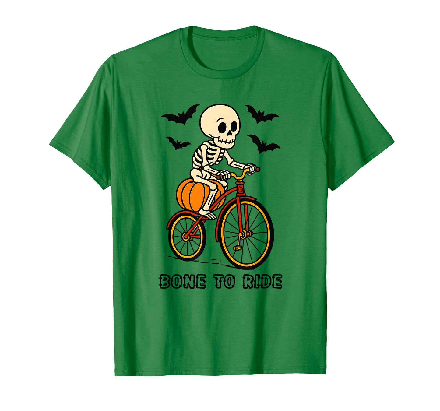 Bone to Ride Cute Skeleton On Bike T-Shirt