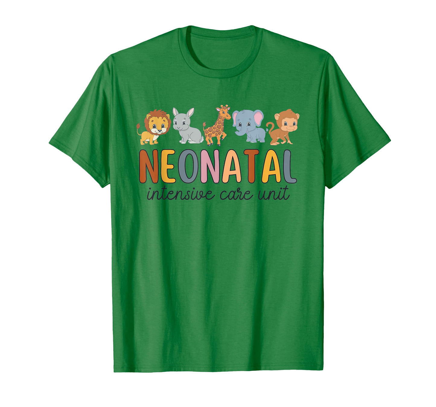 Women Groovy Neonatal Intensive Care Unit Animals NICU Nurse T-Shirt